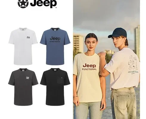 이게 가성비다 Jeep 남성 24 SUMMER COOL SORONA 반팔 티셔츠 4종 지금 구매하세요